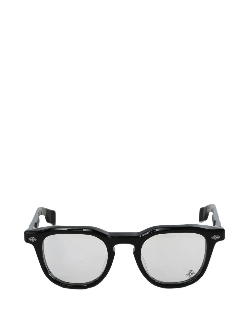 Chrome Hearts logo-plaque square-frame glasses - Nero