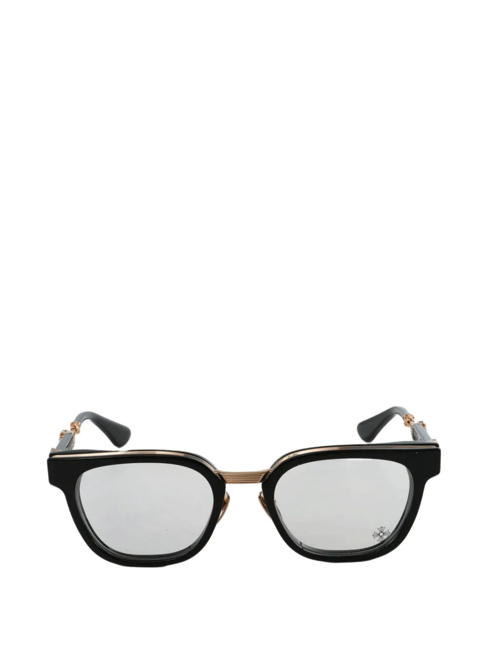 Chrome Hearts cross-embellished square-frame glasses - Nero