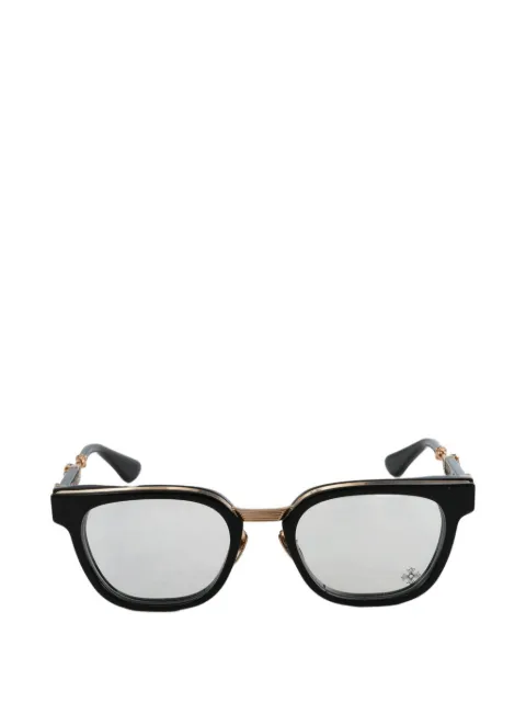 Chrome Hearts cross-embellished square-frame glasses