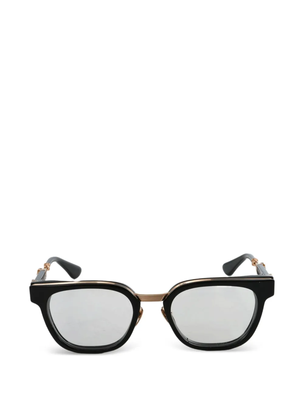 Chrome Hearts cross-embellished square-frame glasses | Black | Image 1