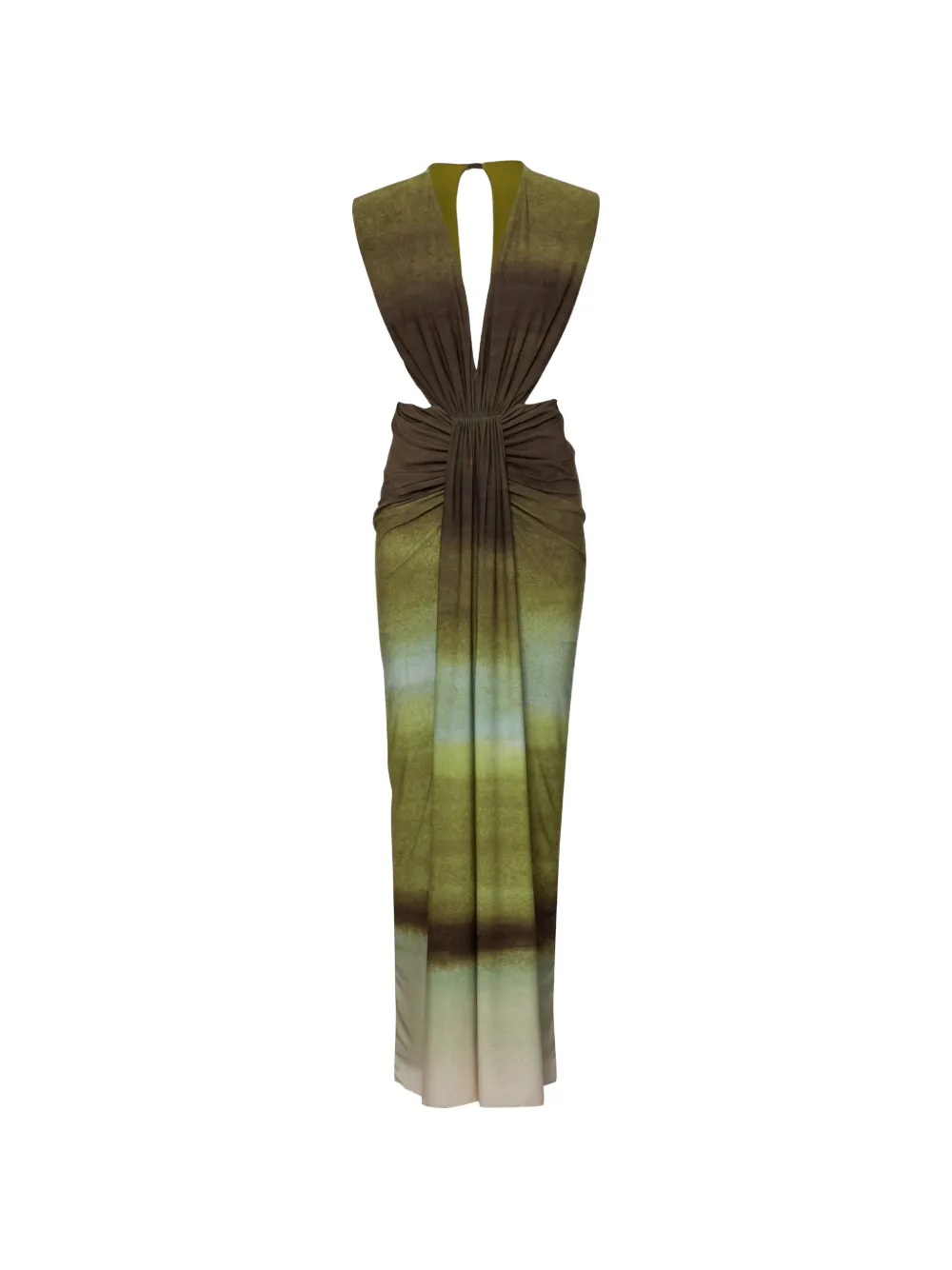 Baobab Abito lungo Nia con ruches - Verde