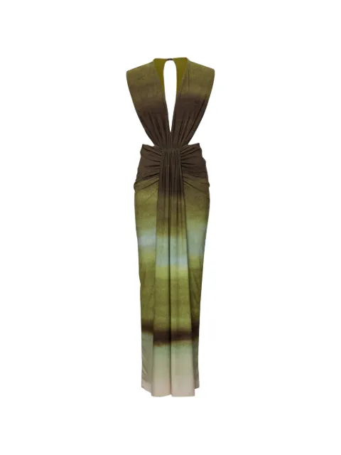 Baobab robe longue Nia froncée à découpes