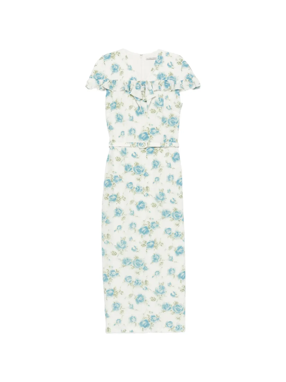 Alessandra Rich floral-print ruffled midi dress