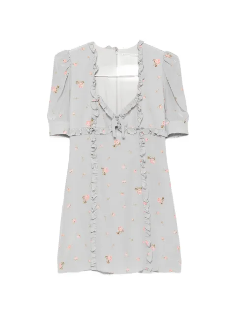 Alessandra Rich ruffled floral-print mini dress