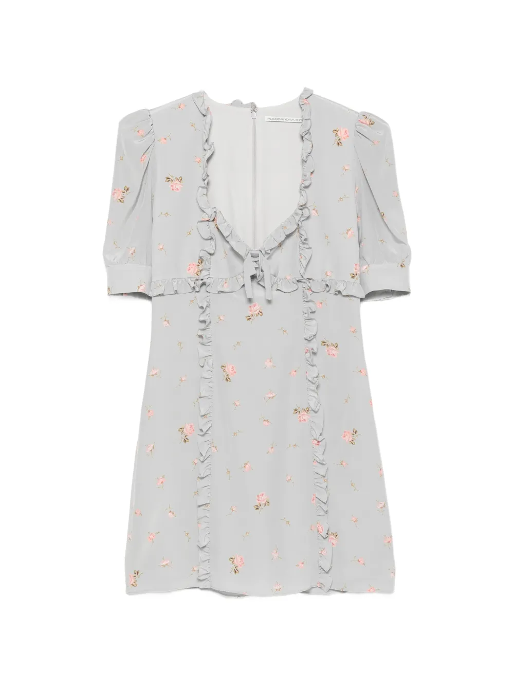 Alessandra Rich ruffled floral-print mini dress
