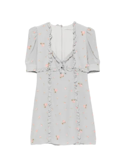 Alessandra Rich ruffled floral-print mini dress