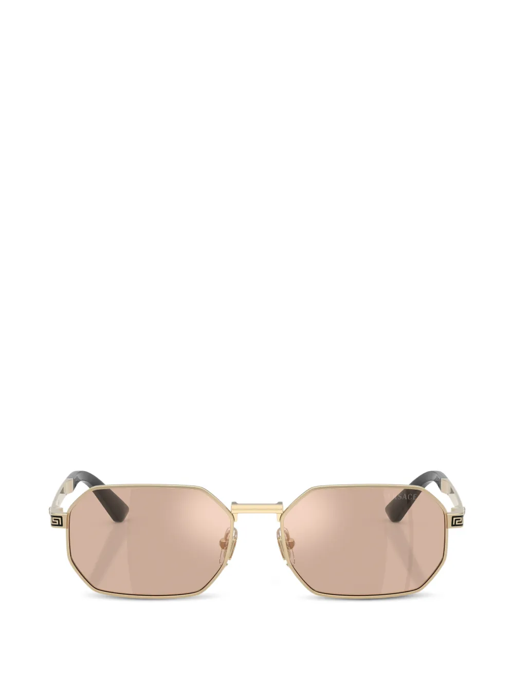 Versace Eyewear グレカ ジオメトリックフレーム サングラス | ゴールドトーン | Image 1