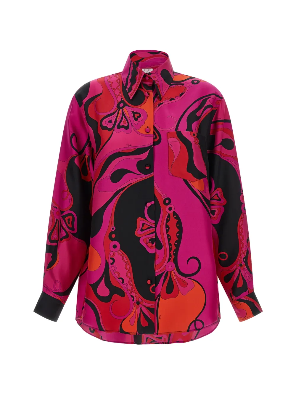 PUCCI orchidee-print silk shirt - Rosa