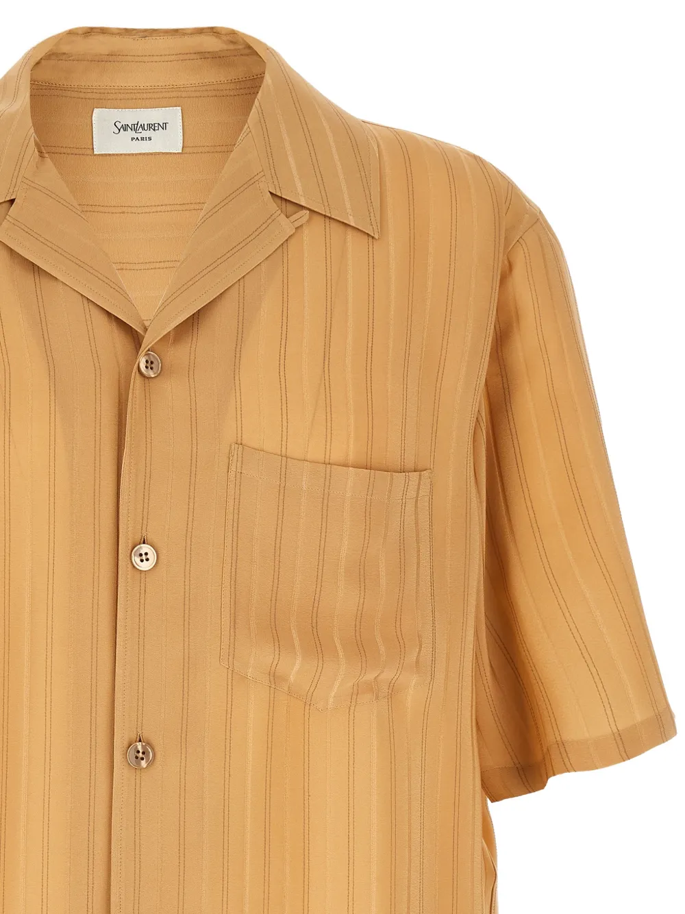 Saint Laurent Gestreept overhemd Beige