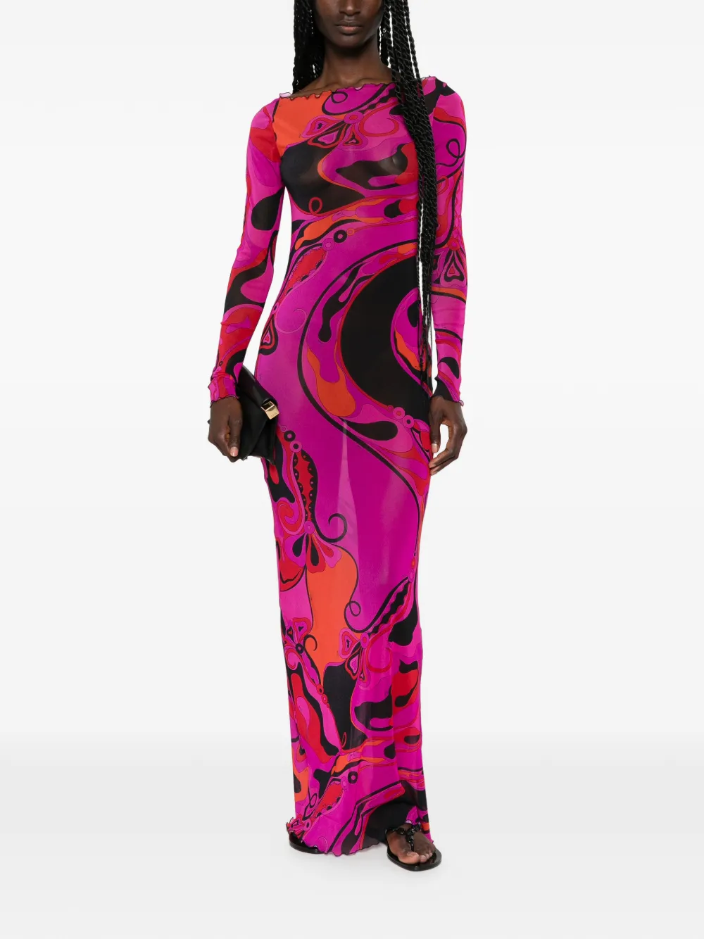 PUCCI Orchidee チュールドレス | ピンク | FARFETCH JP