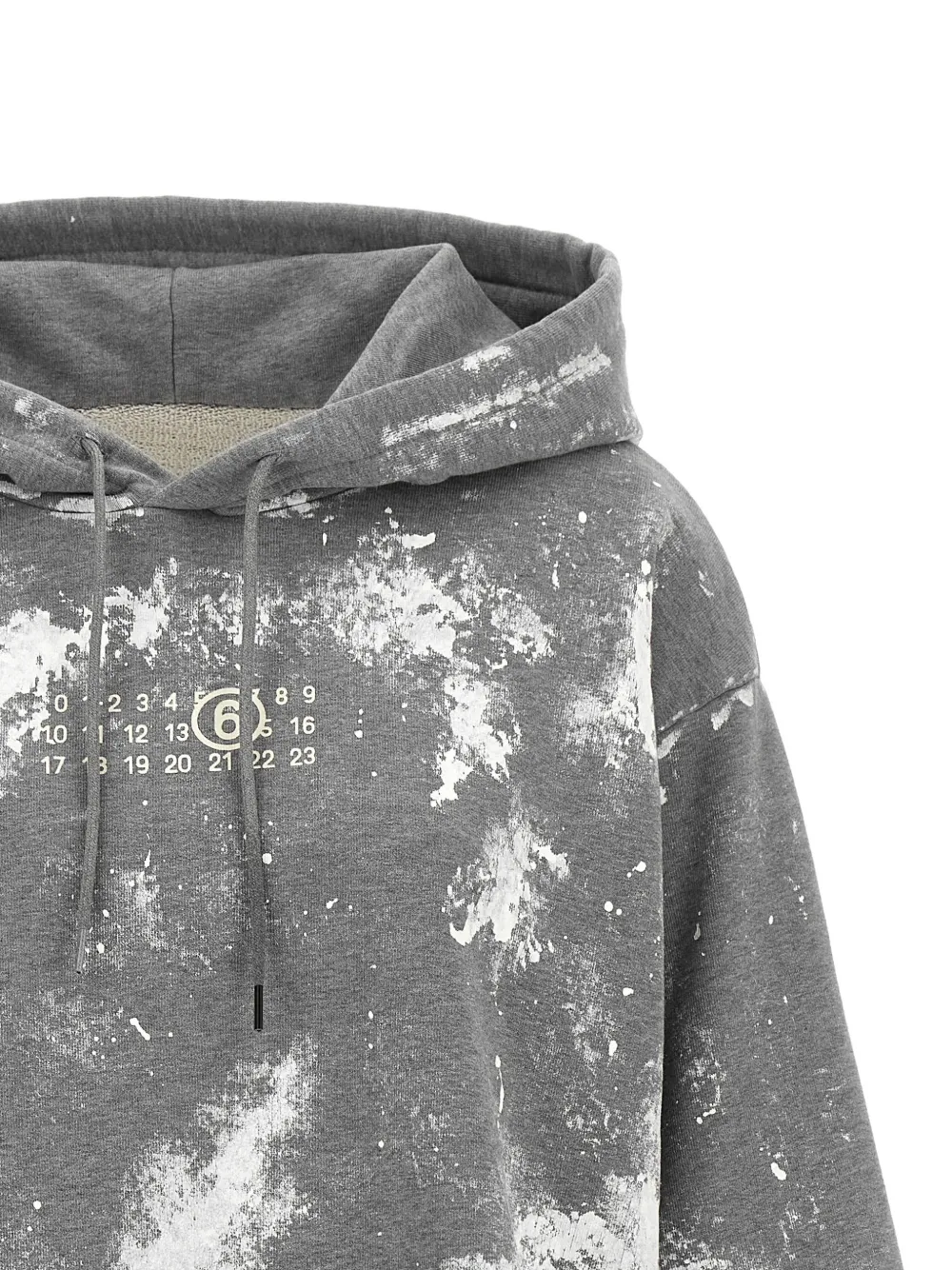 MM6 Maison Margiela Hoodie met tie-dye print Grijs