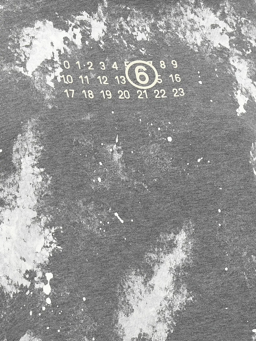 MM6 Maison Margiela Hoodie met tie-dye print Grijs
