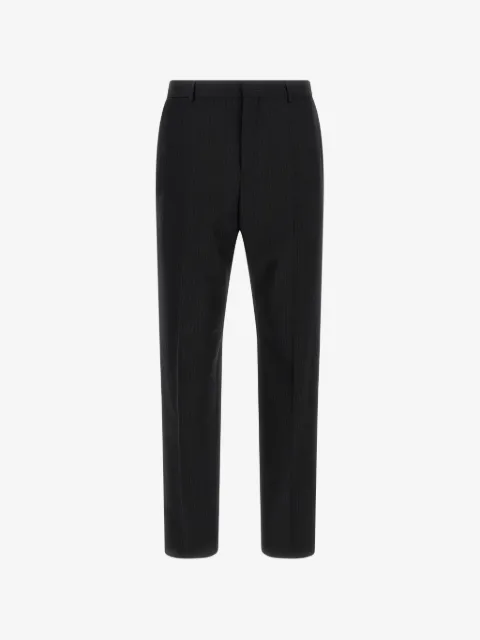 Saint Laurent pantalones de vestir con rayas diplomáticas estampadas