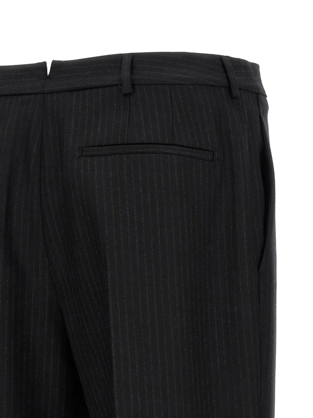Saint Laurent Pantalon met krijtstreep Zwart