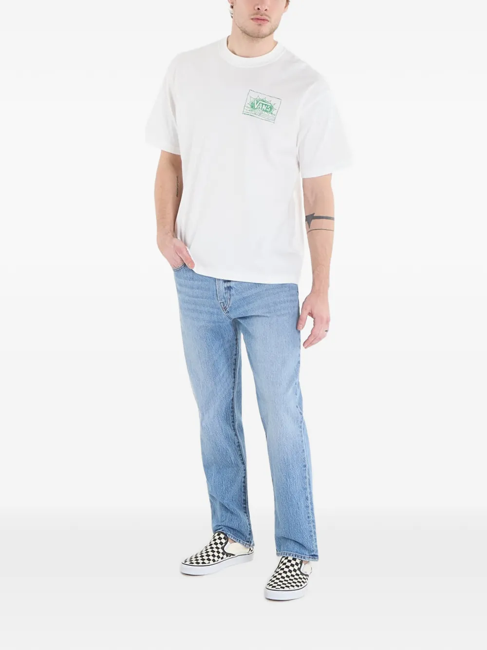 Vans T-shirt met logoprint Wit