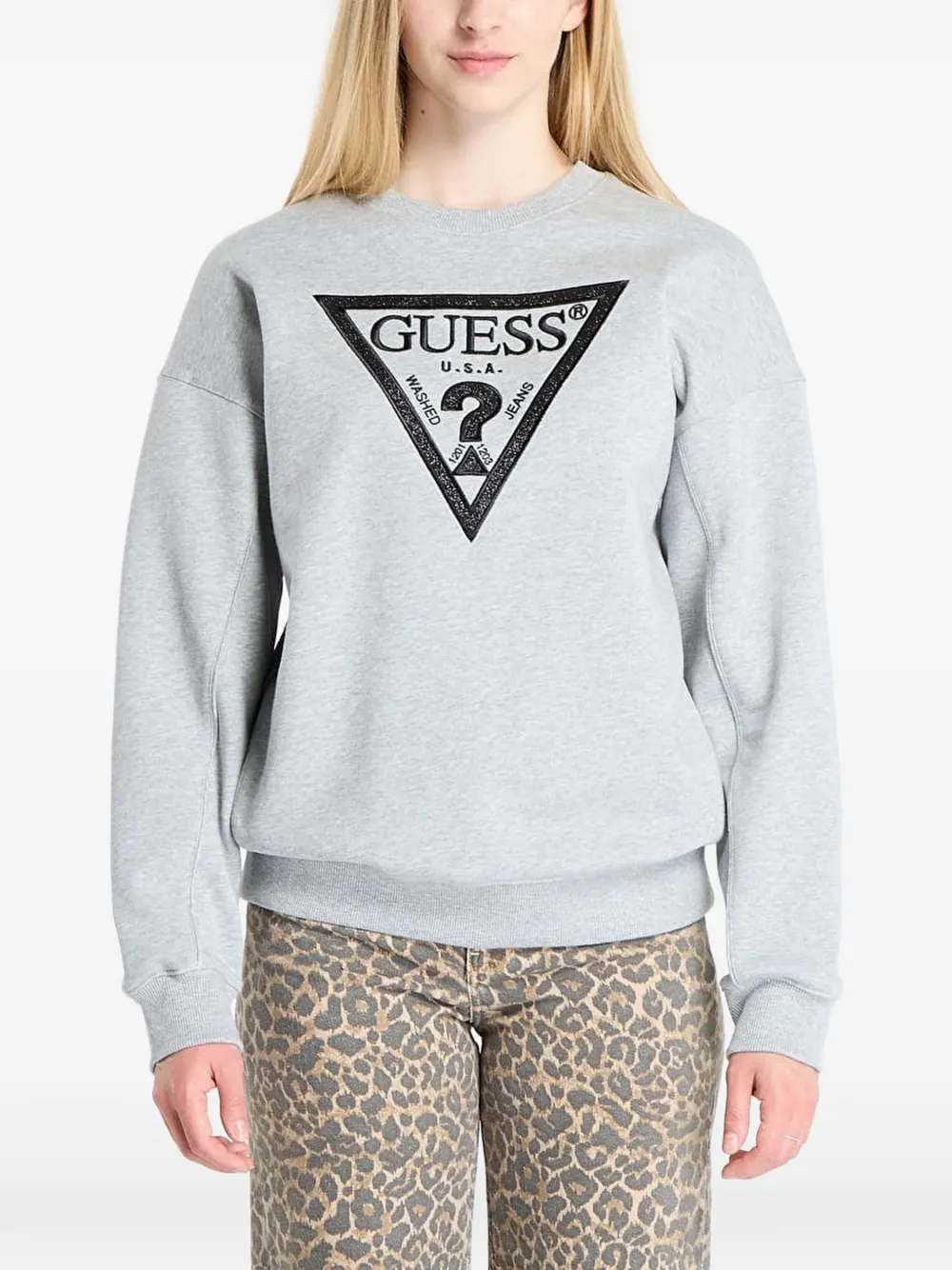 GUESS USA logo-embellished sweatshirt - Grigio