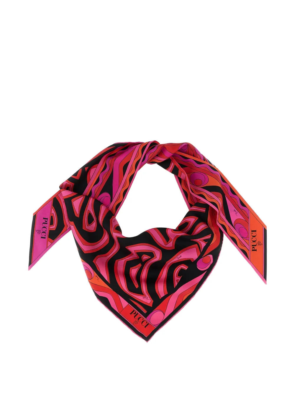 PUCCI labirint-printed triangle scarf - Rosa