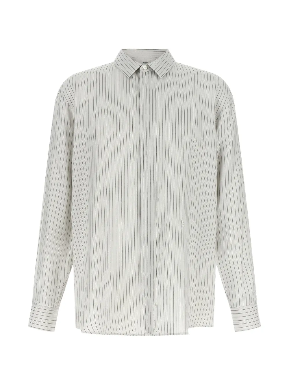 Saint Laurent Cassandre striped shirt - Nude