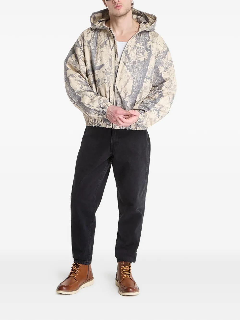 karl kani Signature Wood Camo jack Beige