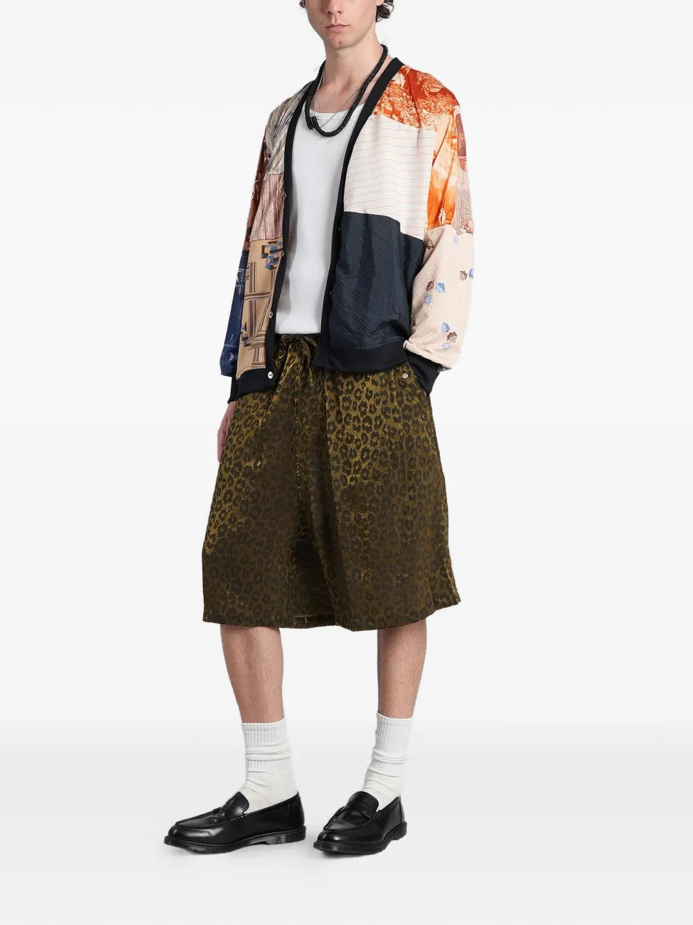  Needles Leopard-print Drawstring Shorts 