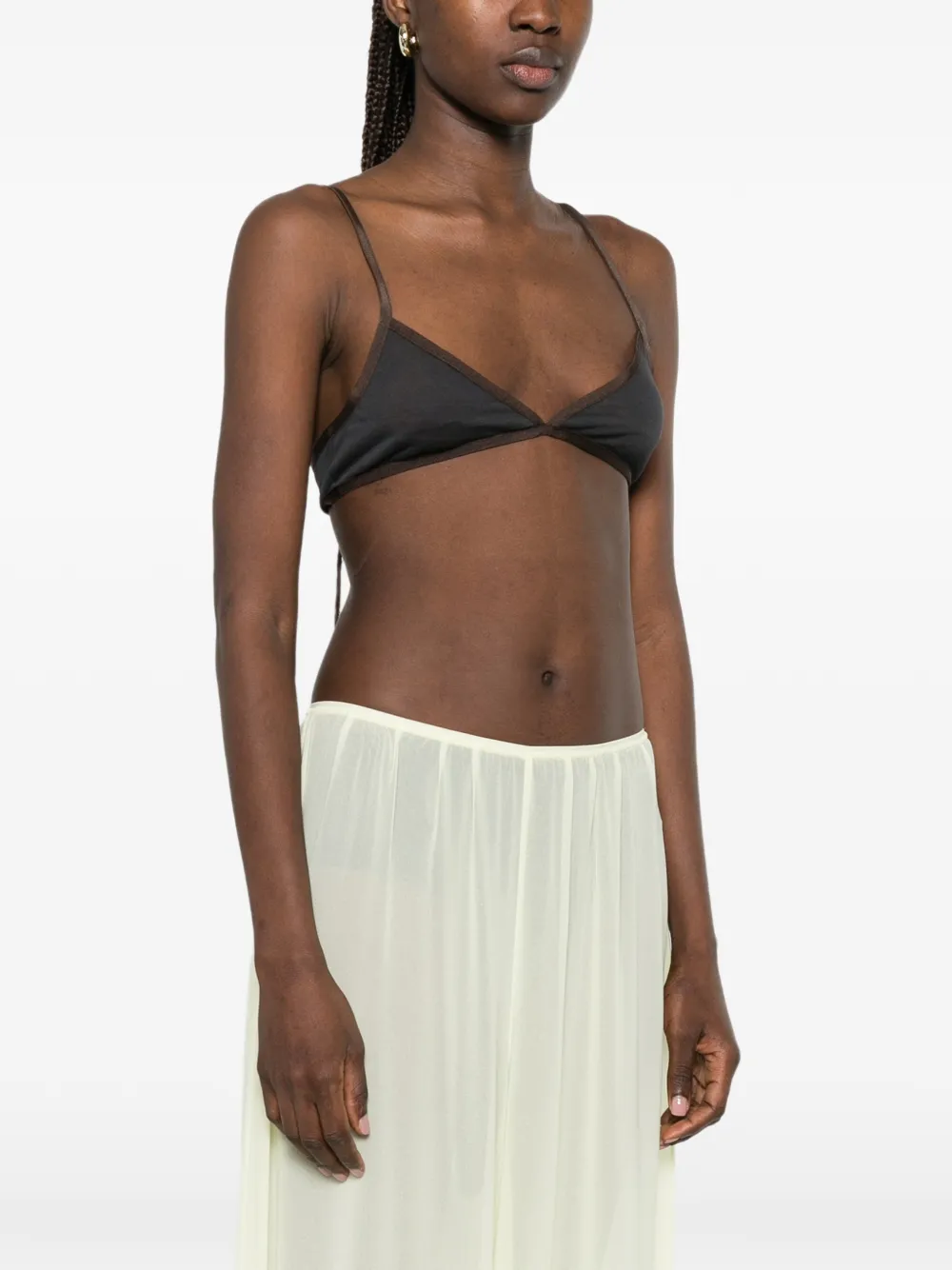 Paloma Wool Esco triangel top met verstelbaar bandje Zwart