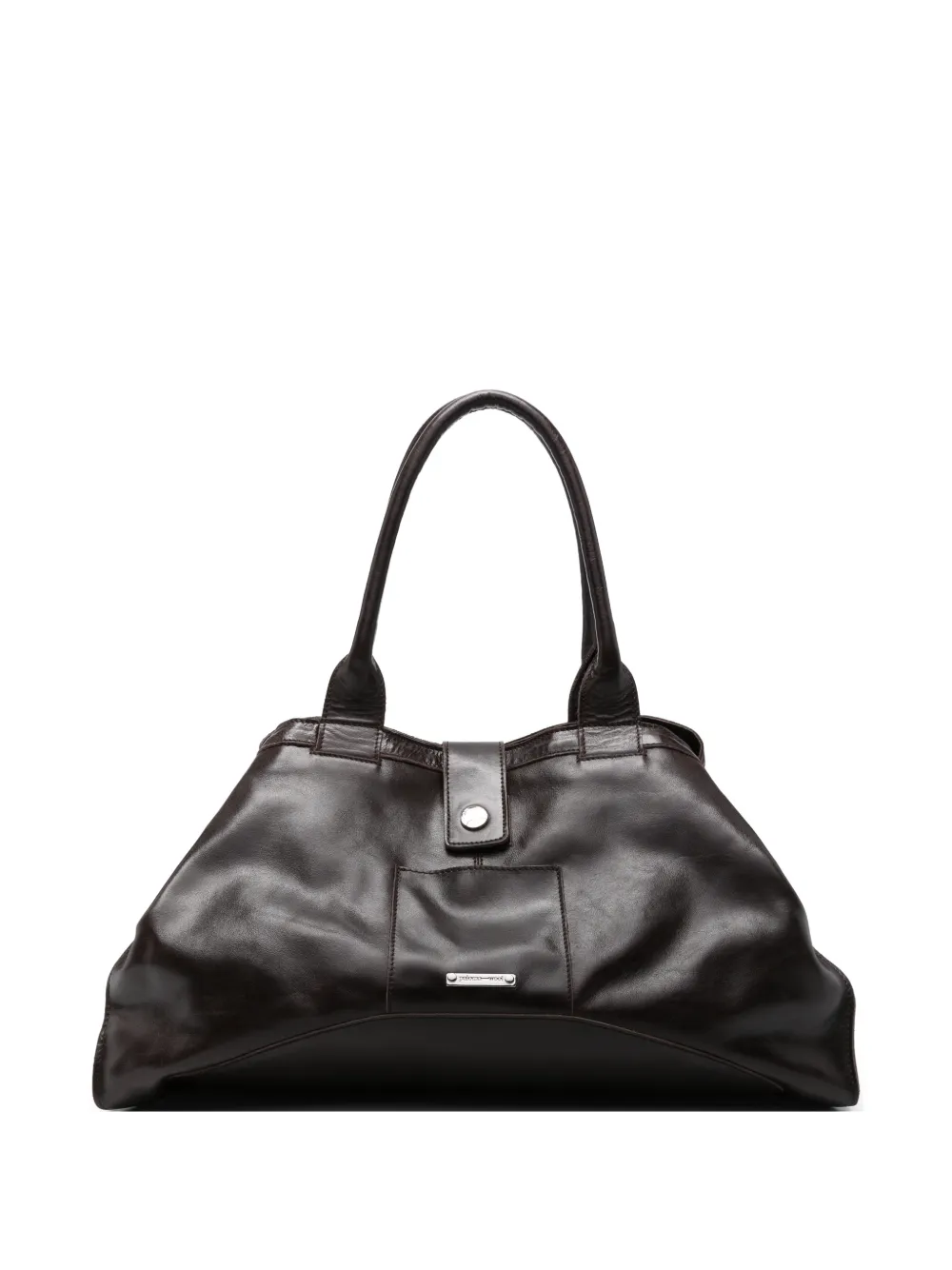 Paloma Wool Big Guida glossy-finish panelled tote bag - Marrone