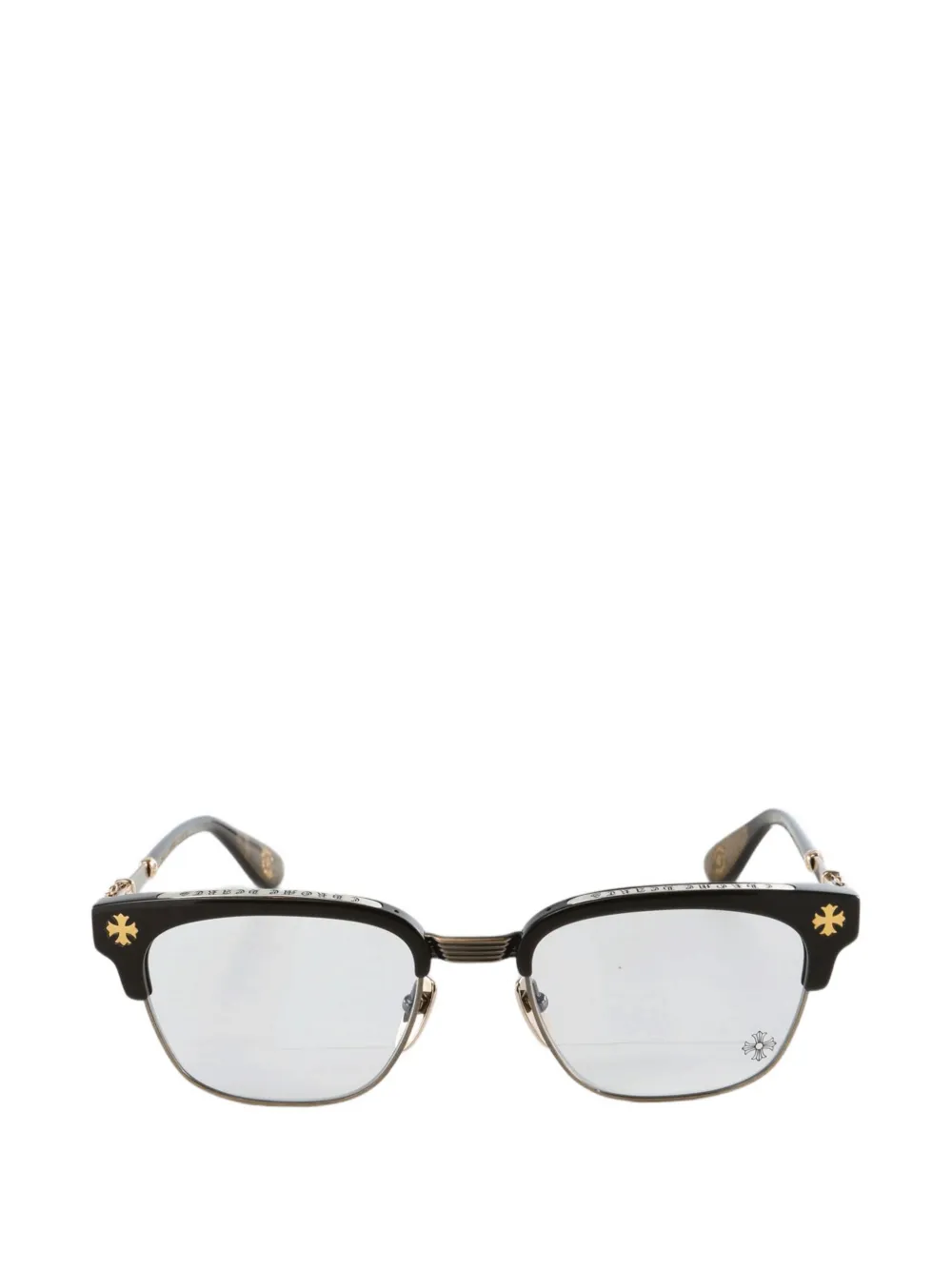 Chrome Hearts Browline-frame Glasses In Black