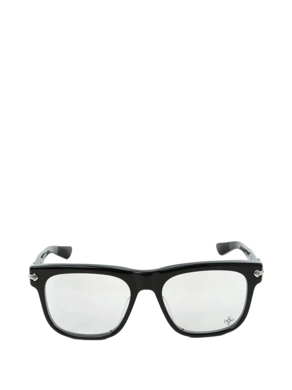 Chrome Hearts cross-plaque square-frame glasses - Nero