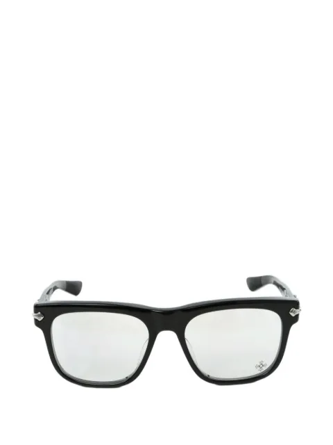 Chrome Hearts cross-plaque square-frame glasses