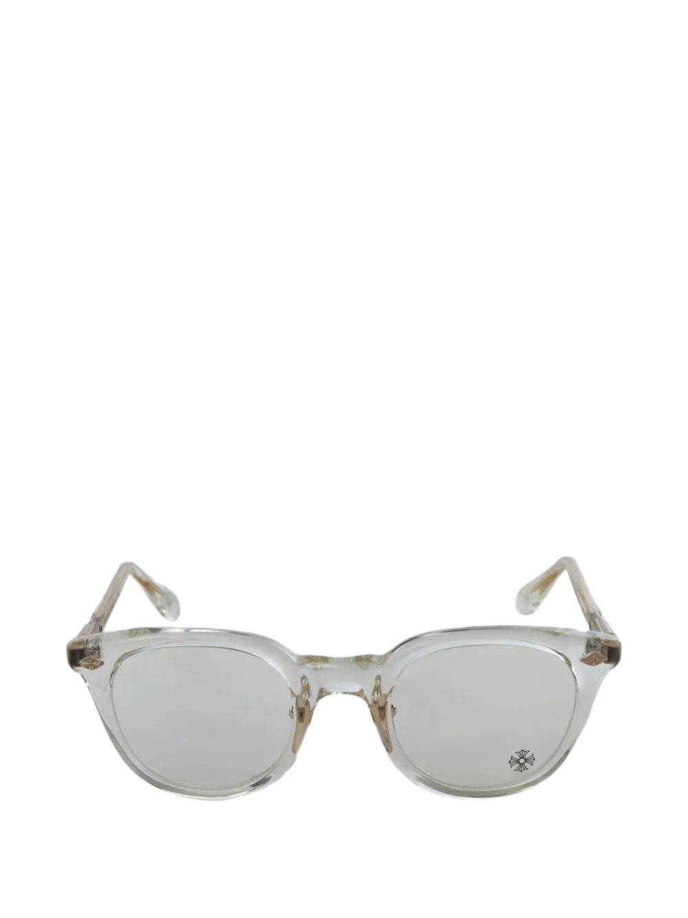 Chrome Hearts engraved round-frame glasses - Neutrals