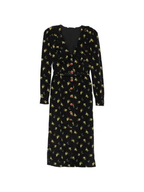 Alessandra Rich floral-print ruffled midi dress