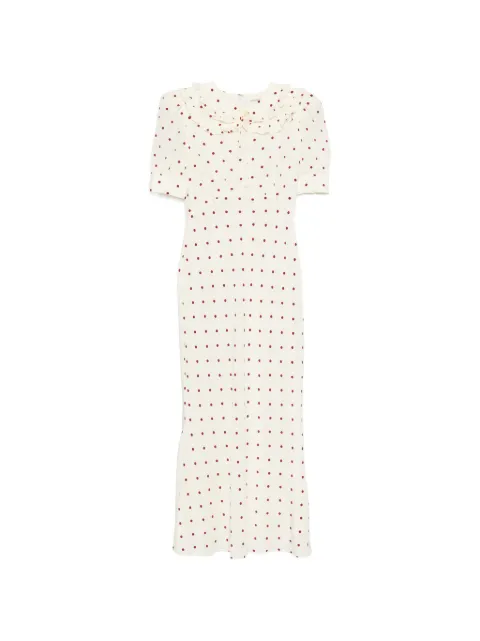 Alessandra Rich vestido corto con lunares y volantes