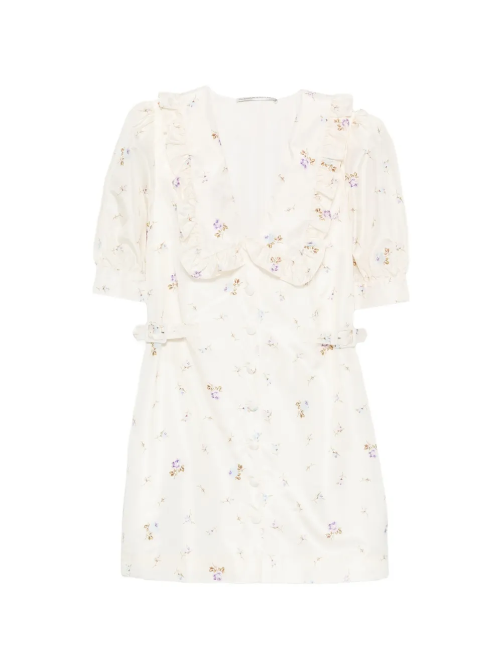 Alessandra Rich floral-print mini dress - Toni neutri