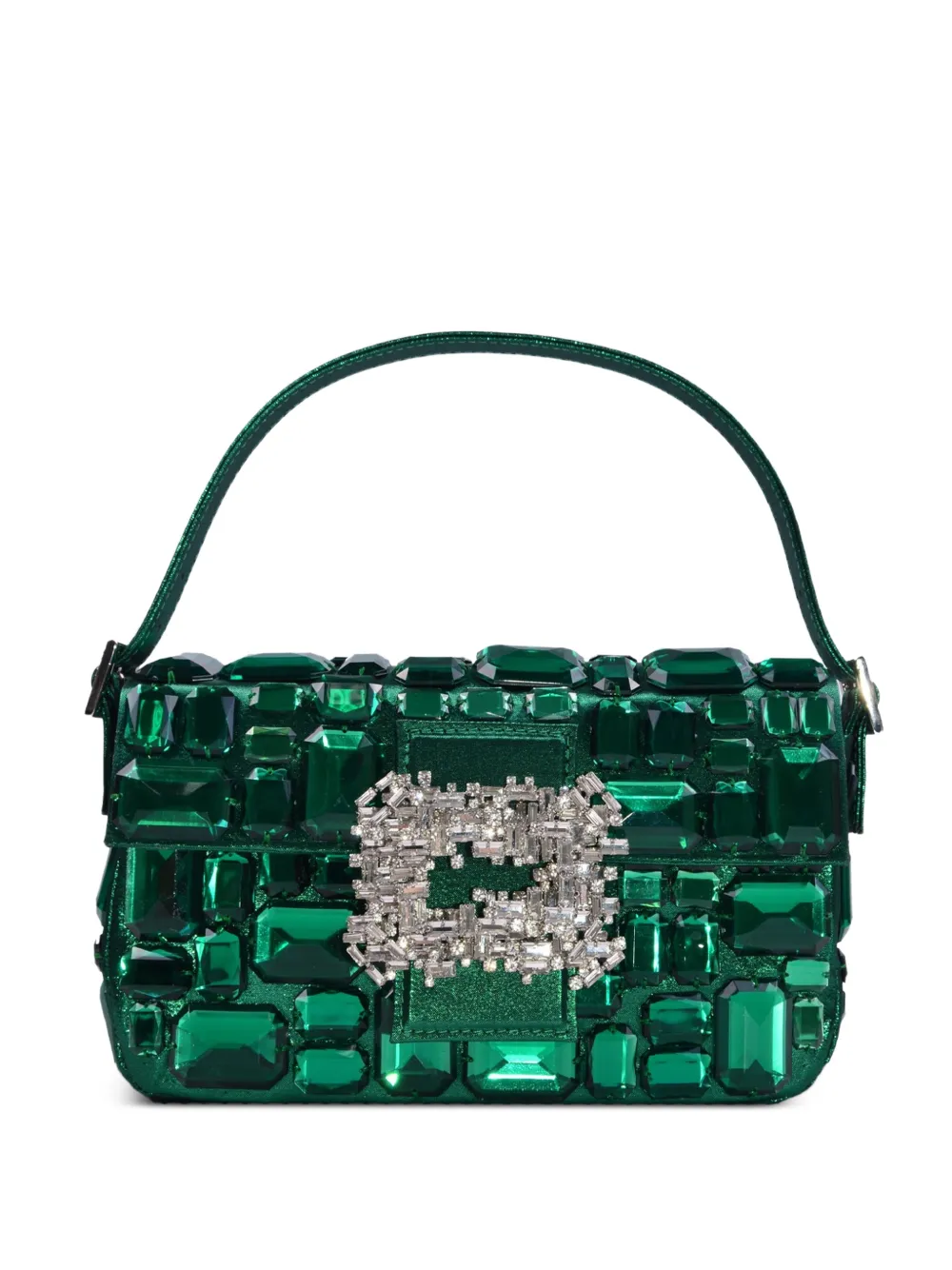 Gedebe stone-embellished buckle tote bag - Verde
