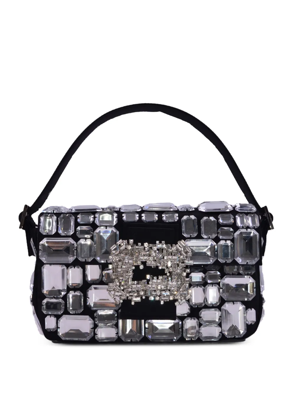 Gedebe stone-embellished buckle tote bag - Nero