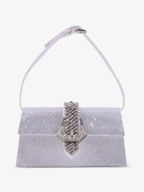 Gedebe crystal-embellished buckle-detail shoulder bag