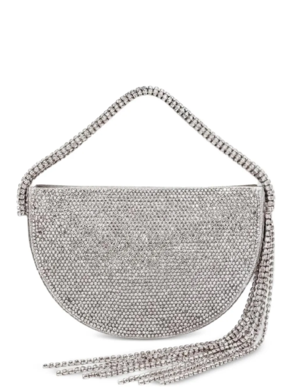 Gedebe Gabi rhinestone-embellished fringed tote bag - Silver