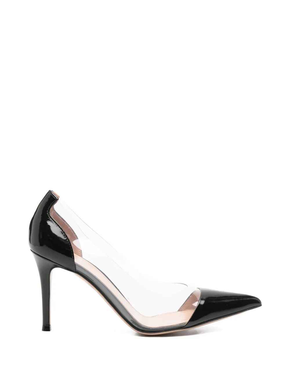Gianvito Rossi Plexi pointed-toe pumps Zwart
