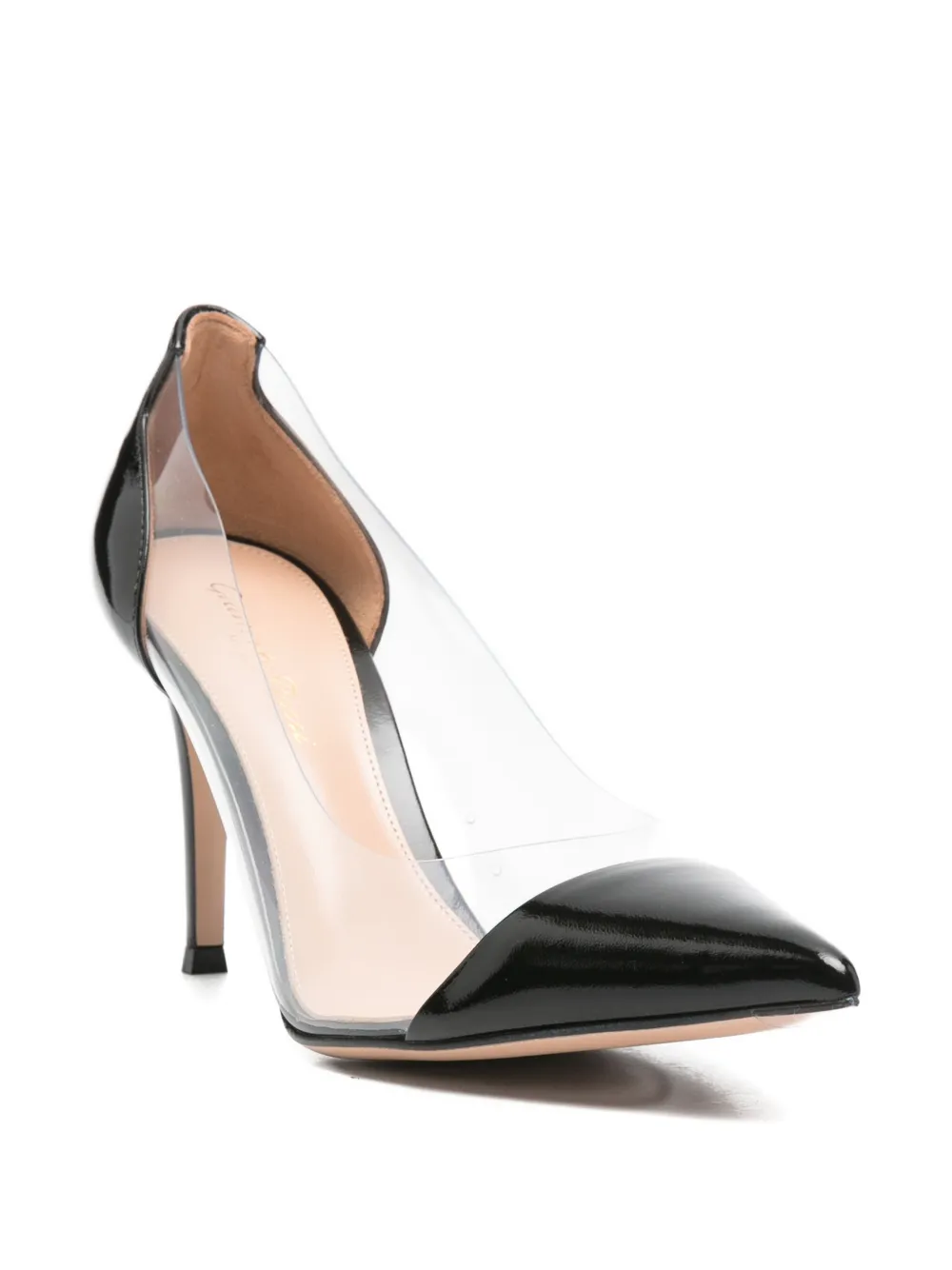 Gianvito Rossi Plexi pointed-toe pumps Zwart