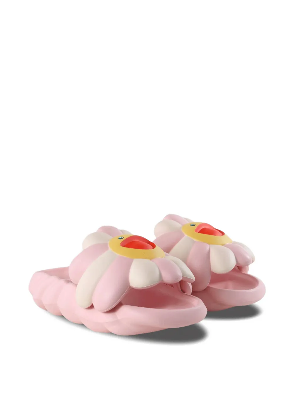 OHANA HATAKE scalloped-edge slides - Rosa