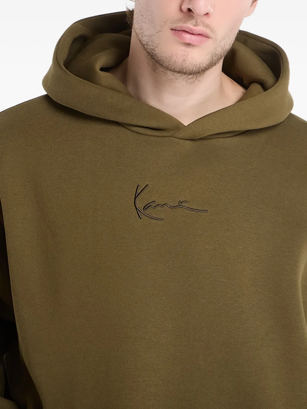 karl kani Hoodie met geborduurd logo Groen