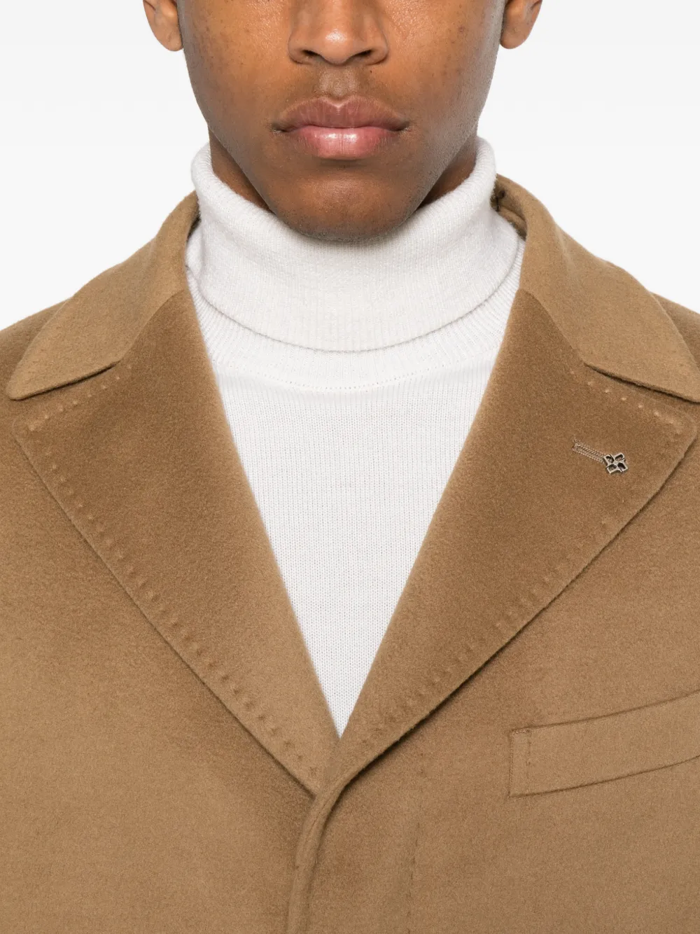 Tagliatore Jas met enkele rij knopen Beige
