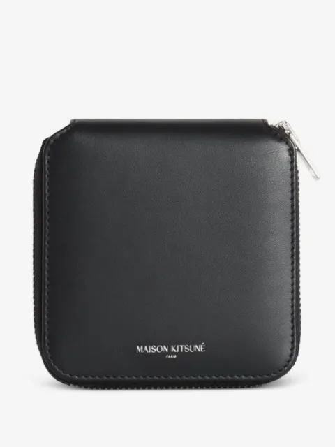 Maison Kitsuné logo-print zip-around wallet