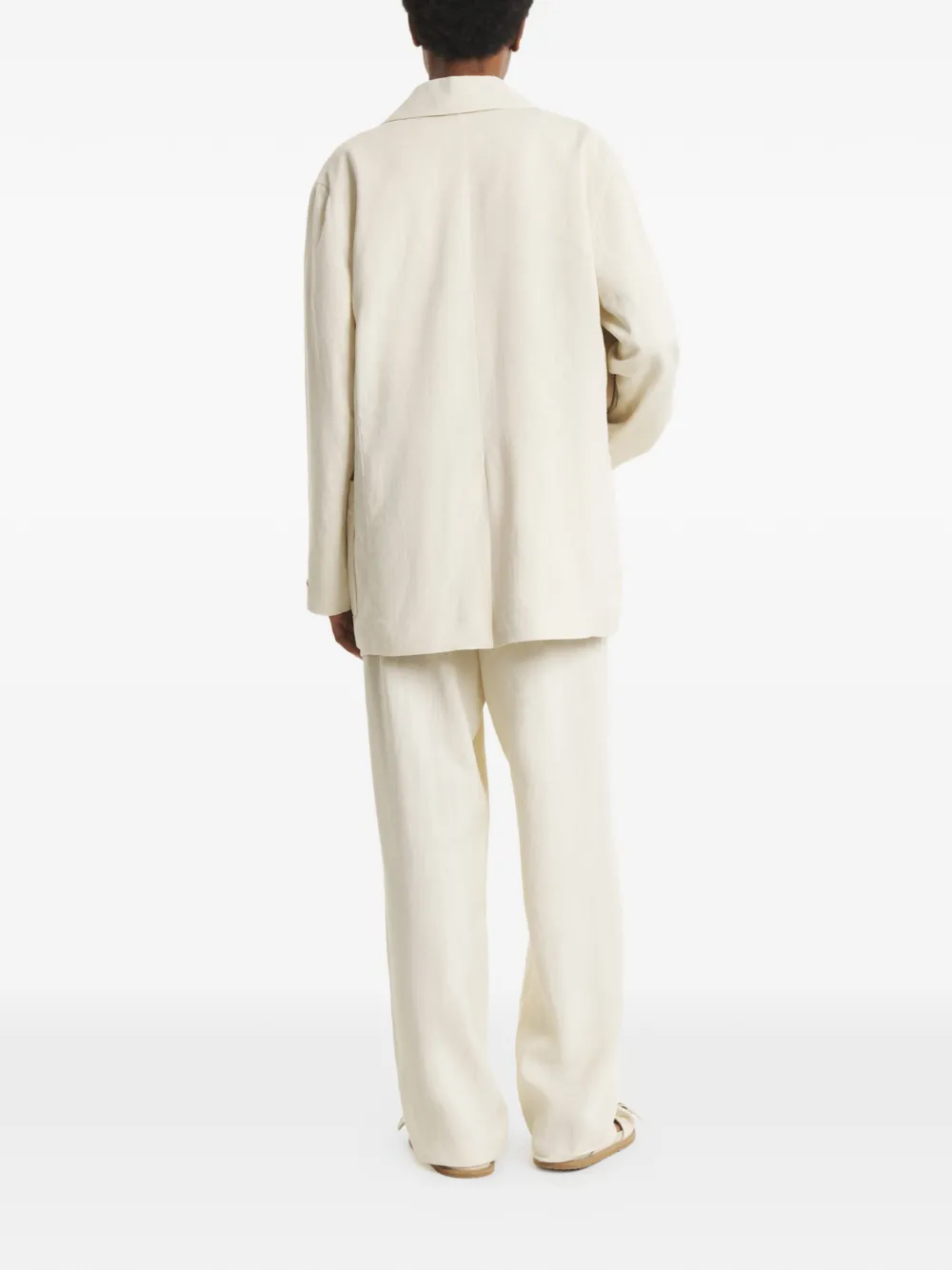 Maison Kitsuné Jack met opgestikte zak en gekerfde revers Beige