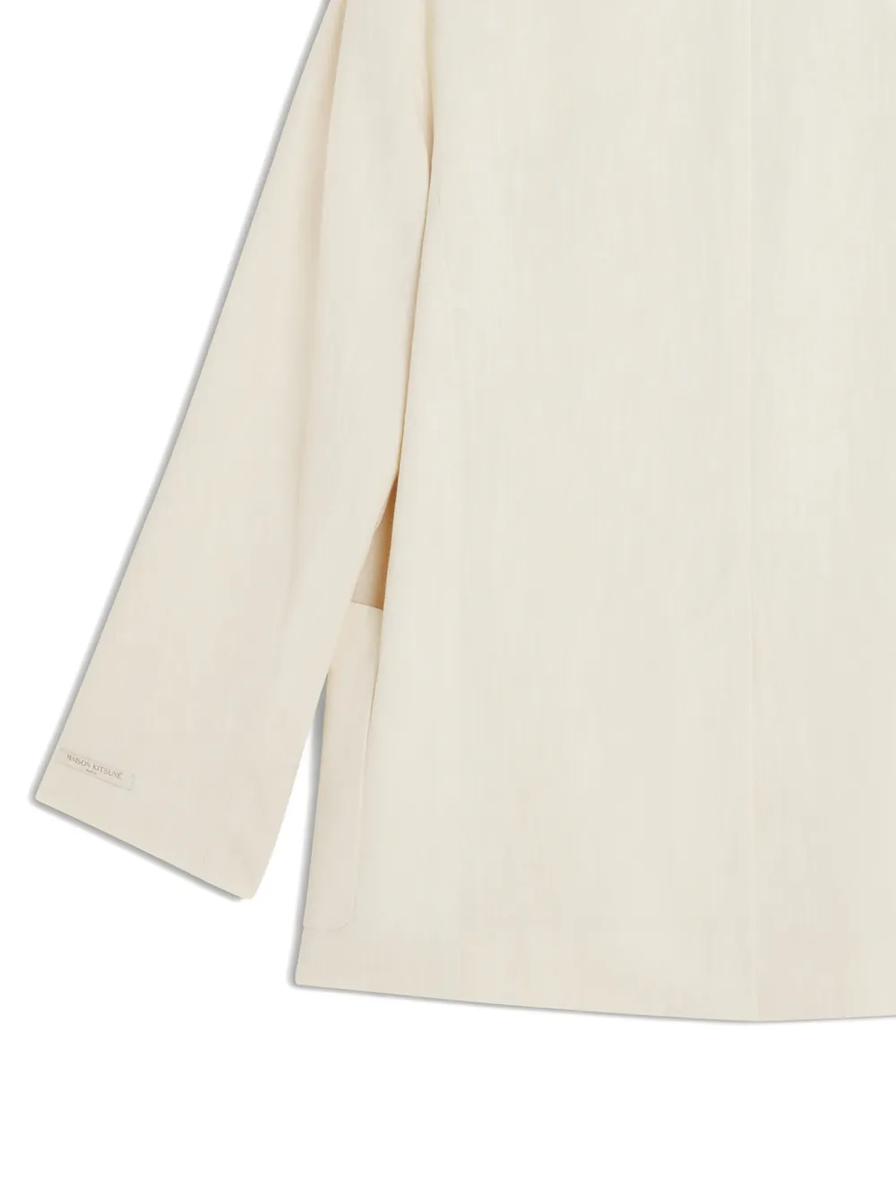 Maison Kitsuné Jack met opgestikte zak en gekerfde revers Beige