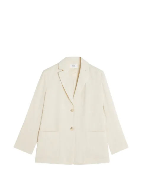 Maison Kitsuné chamarra con solapas de muesca y bolsillo de parche