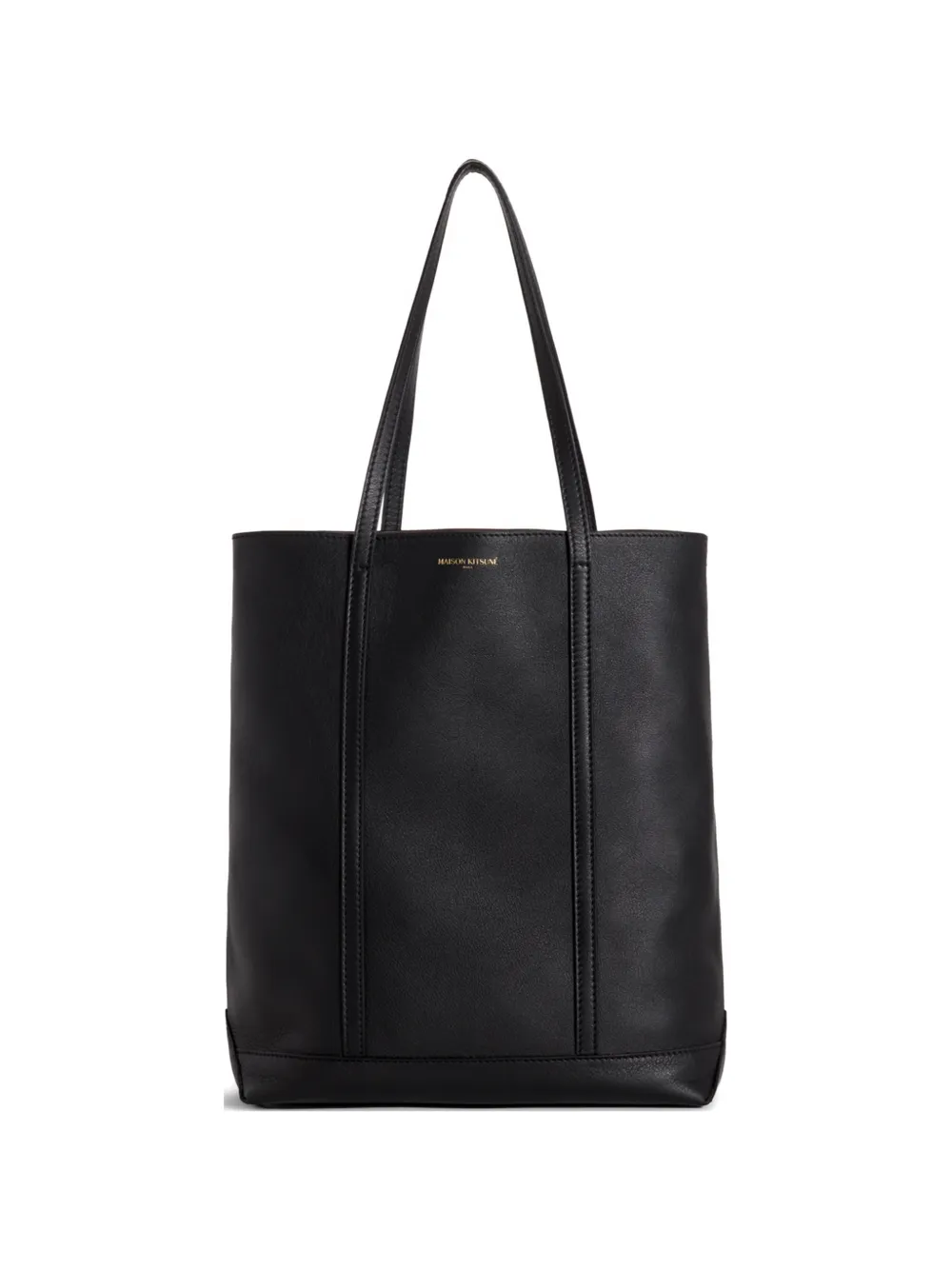 Maison Kitsuné logo-print tote bag - Nero