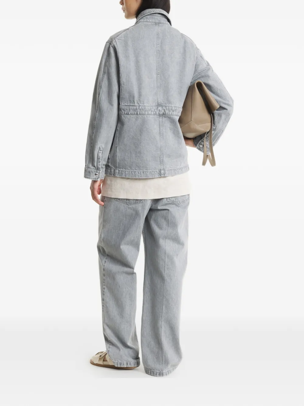 Maison Kitsuné Denim jack Grijs