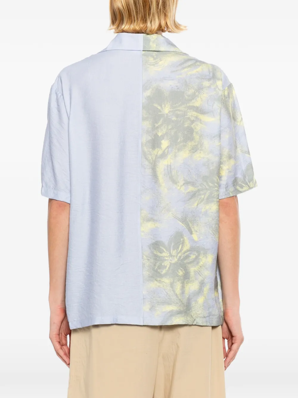 Maison Kitsuné Overhemd met bloemenprint Blauw
