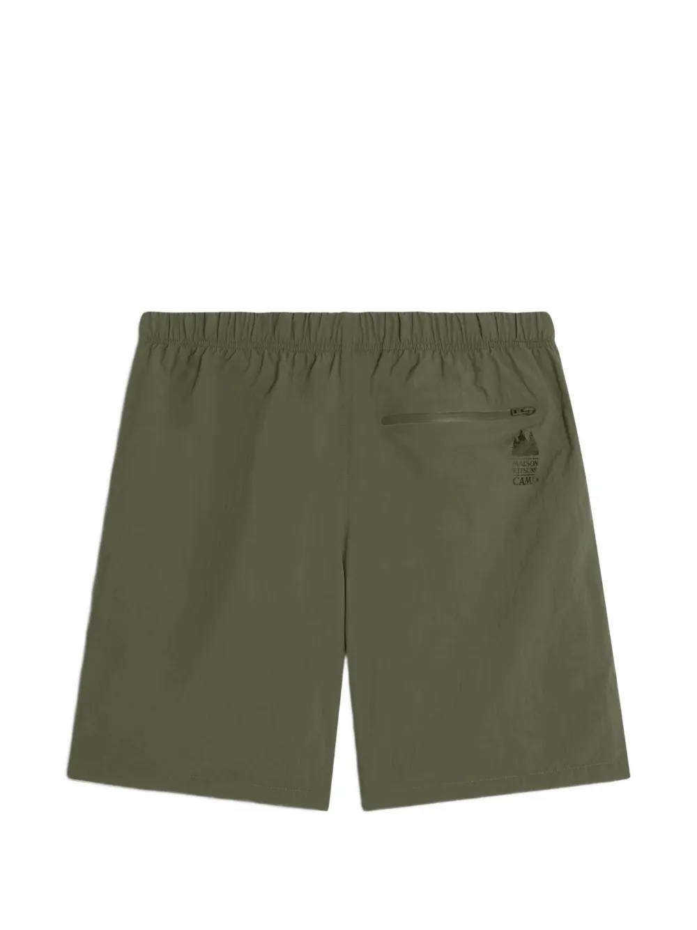 Maison Kitsuné Shorts met ceintuur en logo-print Groen
